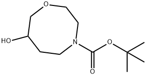 4H-1,4-Oxazocine-4-carboxylic acid, hexahydro-7-hydroxy-, 1,1-dimethylethyl ester Struktur