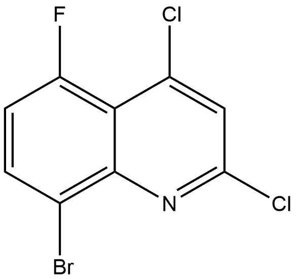 Quinoline, 8-bromo-2,4-dichloro-5-fluoro- Struktur