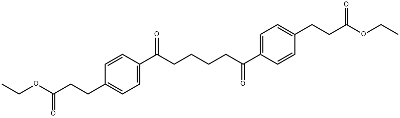 Benzenepropanoic acid, 4,4'-(1,6-dioxo-1,6-hexanediyl)bis-, diethyl ester (9CI) Struktur