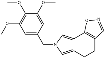 4H-Pyrrolo[3,4-g]-1,2-benzisoxazole, 5,7-dihydro-7-[(3,4,5-trimethoxyphenyl)methyl]- Struktur