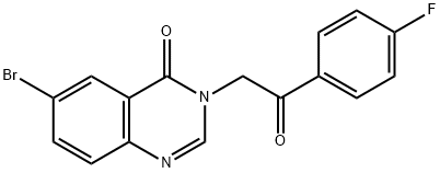 4(3H)-Quinazolinone, 6-bromo-3-[2-(4-fluorophenyl)-2-oxoethyl]- Struktur