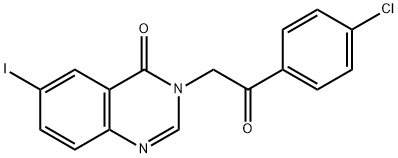 4(3H)-Quinazolinone, 3-[2-(4-chlorophenyl)-2-oxoethyl]-6-iodo- Struktur