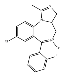 3H-Imidazo[1,5-a][1,4]benzodiazepine, 8-chloro-6-(2-fluorophenyl)-3a,4-dihydro-1-methyl-, 5-oxide Struktur