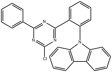 9-[2-(4-Chloro-6-phenyl-1,3,5-triazin-2-yl)phenyl]-9H-carbazole Struktur