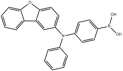 Boronic acid, B-[4-(2-dibenzofuranylphenylamino)phenyl]- Struktur