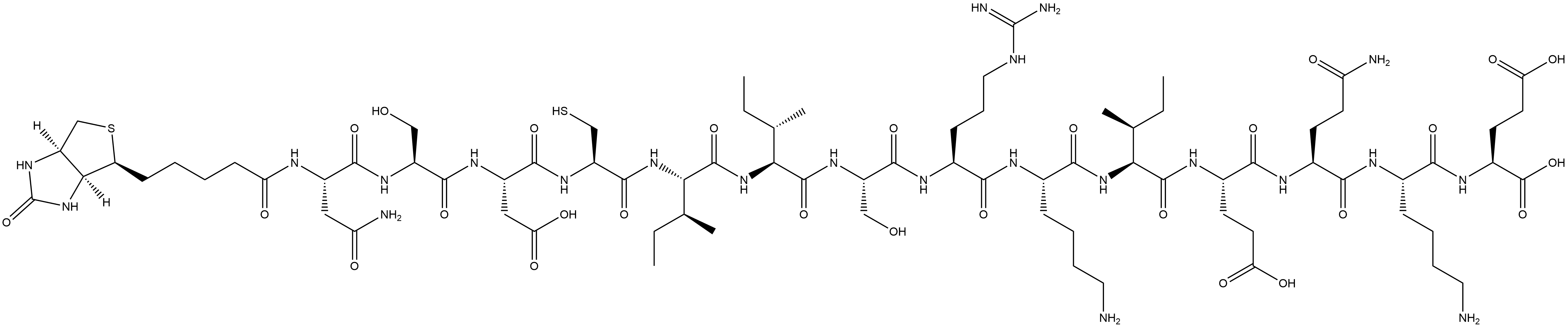 Biotinyl-CBP501 Affinity Peptide Struktur