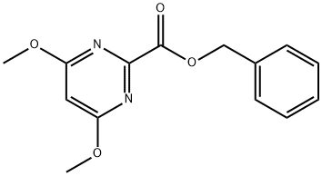 2-Pyrimidinecarboxylic acid, 4,6-dimethoxy-, phenylmethyl ester Struktur