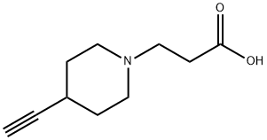 1-Piperidinepropanoic acid, 4-ethynyl- Struktur