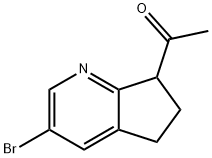 1-(3-Bromo-6,7-dihydro-5H-cyclopenta[b]pyridin-7-yl)ethanone Struktur