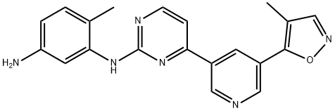 4-Methyl-N3-[4-[5-(4-methyl-5-isoxazolyl)-3-pyridinyl]-2-pyrimidinyl]-1,3-benzenediamine Struktur