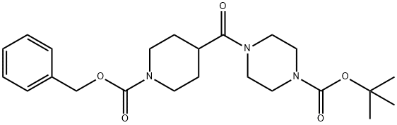 1-Piperazinecarboxylic acid, 4-[[1-[(phenylmethoxy)carbonyl]-4-piperidinyl]carbonyl]-, 1,1-dimethylethyl ester