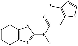 2-Thiopheneacetamide, 3-fluoro-N-methyl-N-(4,5,6,7-tetrahydro-2-benzothiazolyl)- Structure