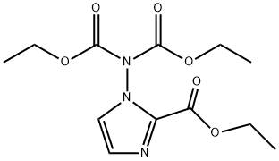 1H-Imidazole-2-carboxylic acid, 1-[bis(ethoxycarbonyl)amino]-, ethyl ester Struktur