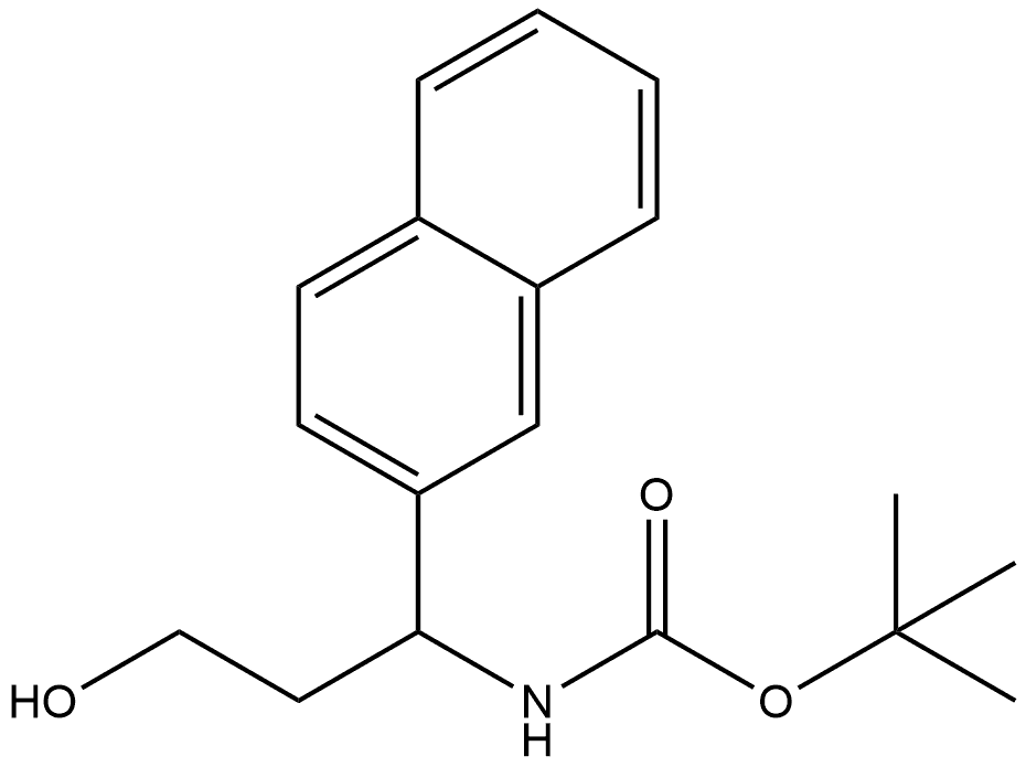 tert-butyl (3-hydroxy-1-(naphthalen-2-yl)propyl)carbamate Struktur