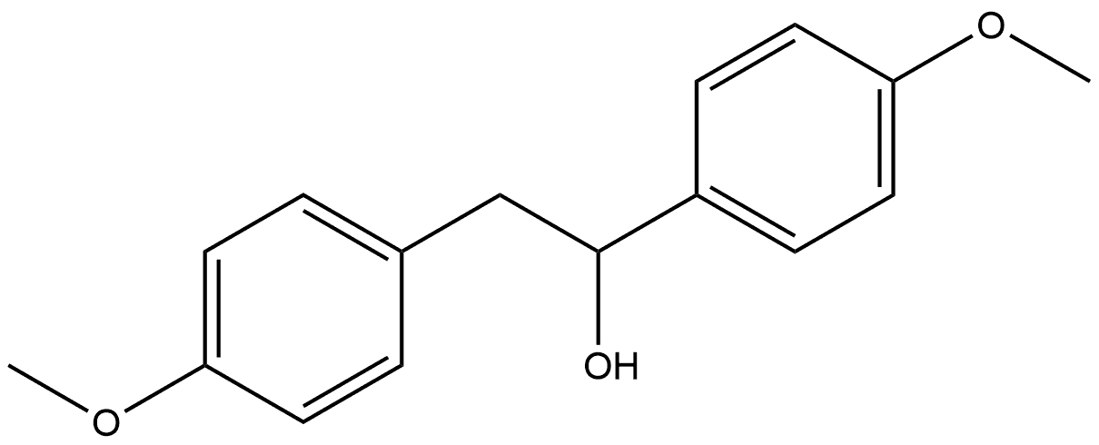 Benzeneethanol, 4-methoxy-α-(4-methoxyphenyl)- Struktur