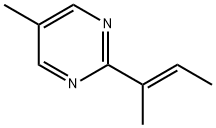 Pyrimidine, 5-methyl-2-[(1E)-1-methyl-1-propen-1-yl]- Structure