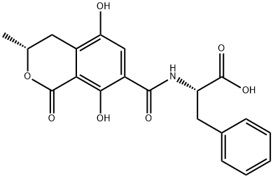 L-Phenylalanine, N-[[(3R)-3,4-dihydro-5,8-dihydroxy-3-methyl-1-oxo-1H-2-benzopyran-7-yl]carbonyl]-