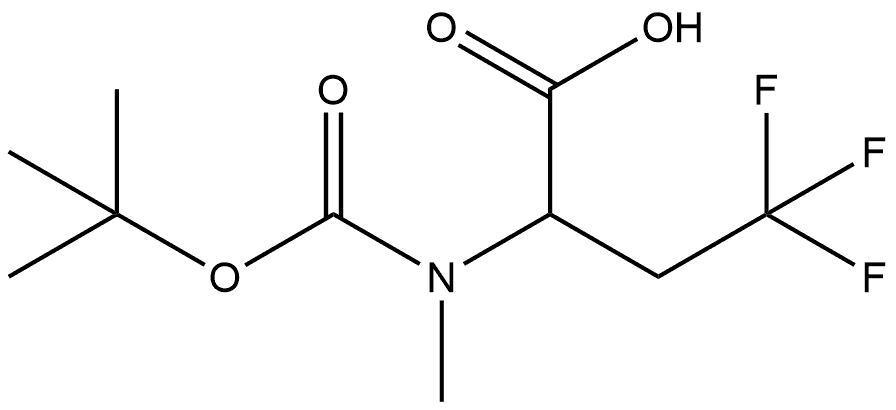 Butanoic acid, 2-[[(1,1-dimethylethoxy)carbonyl]methylamino]-4,4,4-trifluoro- Struktur