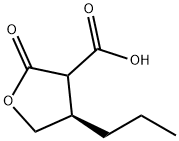 3-Furancarboxylic acid, tetrahydro-2-oxo-4-propyl-, (4R)- Struktur