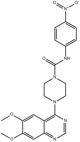 1-Piperazinecarboxamide, 4-(6,7-dimethoxy-4-quinazolinyl)-N-(4-nitrophenyl)- Struktur