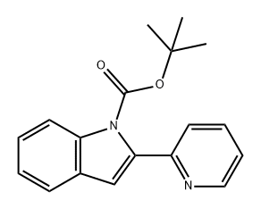 1H-Indole-1-carboxylic acid, 2-(2-pyridinyl)-, 1,1-dimethylethyl ester Struktur