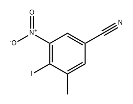 Benzonitrile, 4-iodo-3-methyl-5-nitro- Struktur