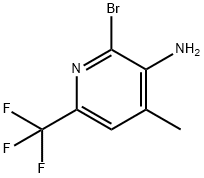 3-Pyridinamine, 2-bromo-4-methyl-6-(trifluoromethyl)- Struktur