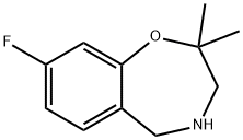 1,4-Benzoxazepine, 8-fluoro-2,3,4,5-tetrahydro-2,2-dimethyl- Struktur