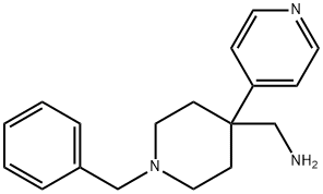 4-Piperidinemethanamine, 1-(phenylmethyl)-4-(4-pyridinyl)- Struktur