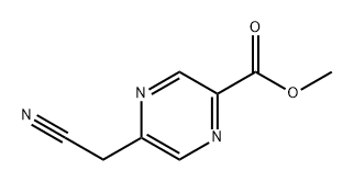 2-Pyrazinecarboxylic acid, 5-(cyanomethyl)-, methyl ester Struktur