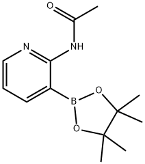 Acetamide, N-[3-(4,4,5,5-tetramethyl-1,3,2-dioxaborolan-2-yl)-2-pyridinyl]- Struktur