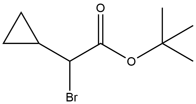 Cyclopropaneacetic acid, α-bromo-, 1,1-dimethylethyl ester Struktur