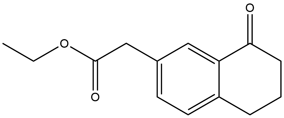 Ethyl 5,6,7,8-tetrahydro-8-oxo-2-naphthaleneacetate Struktur