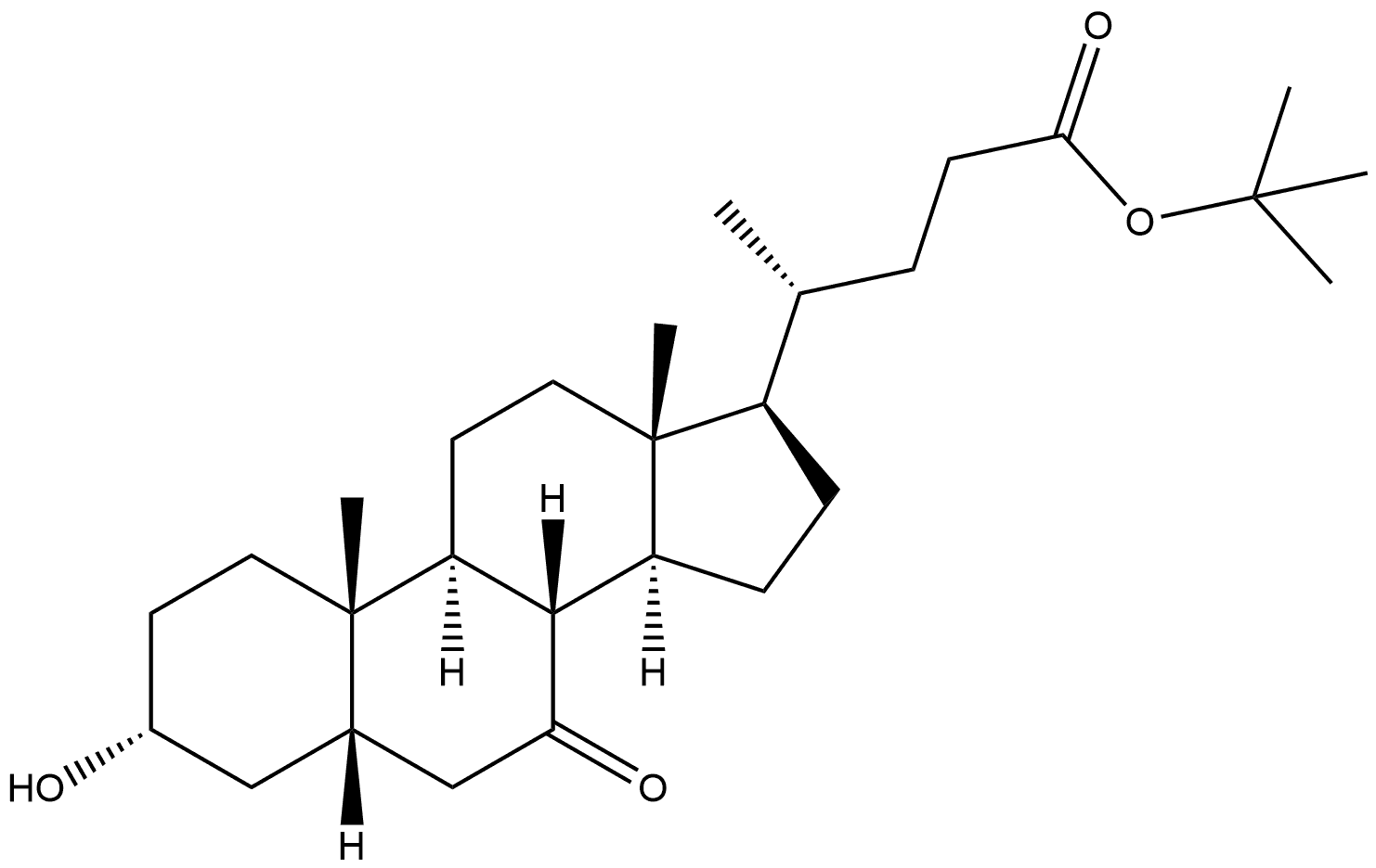 1,1-Dimethylethyl (3α,5β)-3-hydroxy-7-oxocholan-24-oate Struktur