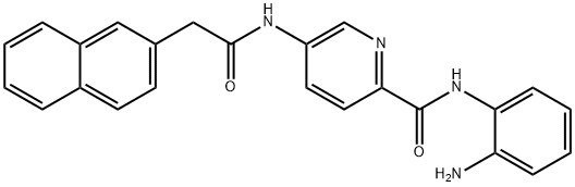 2-Pyridinecarboxamide, N-(2-aminophenyl)-5-[[2-(2-naphthalenyl)acetyl]amino]- Struktur