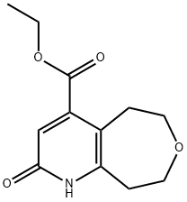 Oxepino[4,5-b]pyridine-4-carboxylic acid, 1,2,5,6,8,9-hexahydro-2-oxo-, ethyl ester Struktur