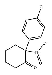 Cyclohexanone, 2-(4-chlorophenyl)-2-nitro- Struktur