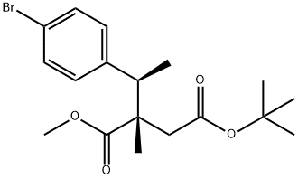 Butanedioic acid, 2-?[(1R)?-?1-?(4-?bromophenyl)?ethyl]?-?2-?methyl-?, 4-?(1,?1-?dimethylethyl) 1-?methyl ester, (2S)?- Struktur