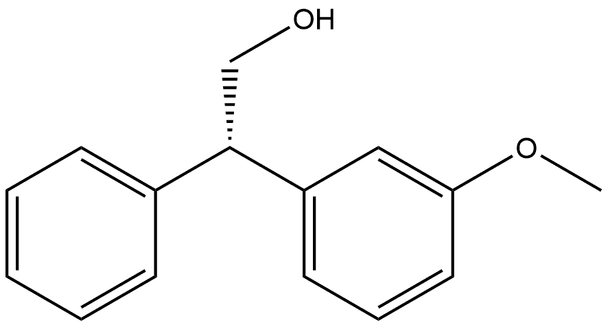 (S)-2-(3-methoxyphenyl)-2-phenylethan-1-ol Struktur