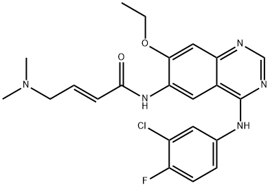 2-Butenamide, N-[4-[(3-chloro-4-fluorophenyl)amino]-7-ethoxy-6-quinazolinyl]-4-(dimethylamino)-, (2E)- Struktur