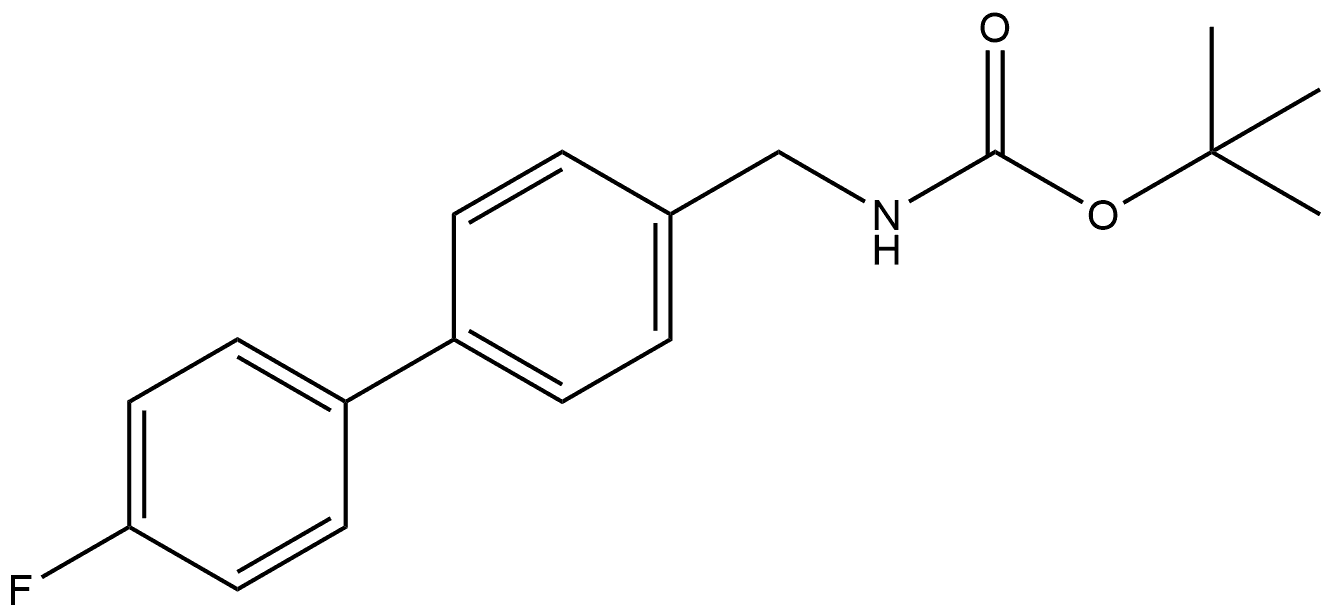 1,1-Dimethylethyl N-[(4′-fluoro[1,1′-biphenyl]-4-yl)methyl]carbamate Struktur