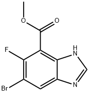 Methyl 6-bromo-5-fluoro-1H-benzimidazole-4-carboxylate Struktur