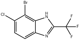 4-Bromo-5-chloro -2-(trifluoromethyl)-1H-benzimidazole Struktur