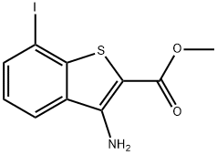 Methyl 3-amino-7-iodobenzothiophene-2-carboxylate Struktur