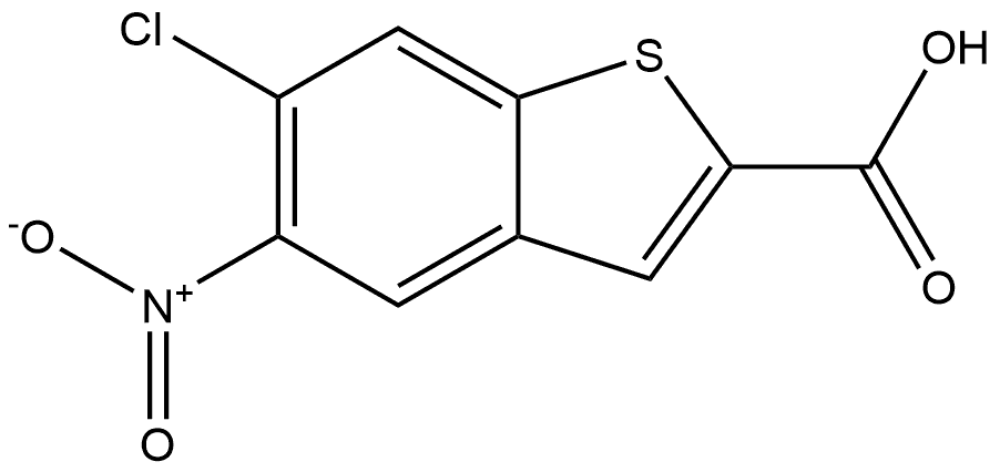 6-Chloro-5-nitrobenzothiophene-2-carboxylic Acid Struktur