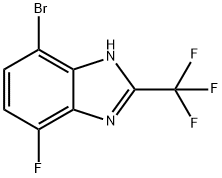 4-Bromo-7-fluoro -2-(trifluoromethyl)-1H-benzimidazole Struktur