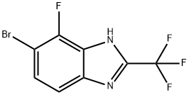 5-Bromo-4-fluoro -2-(trifluoromethyl)-1H-benzimidazole Struktur