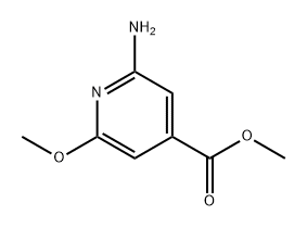 4-Pyridinecarboxylic acid, 2-amino-6-methoxy-, methyl ester Struktur