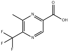 6-methyl-5-(trifluoromethyl)pyrazine-2-carboxylic acid Struktur