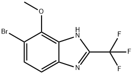 5-Bromo-4-methoxy-2-(trifluoromethyl)-1H-benzimidazole Struktur